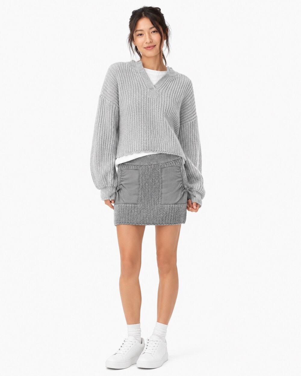 Zara Girls Knit Sweater skirt with contrasting pockets 13 14